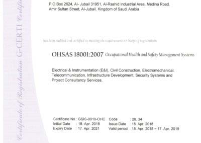 OHSAS 18001(Occupational Health & Safety Management Systems)